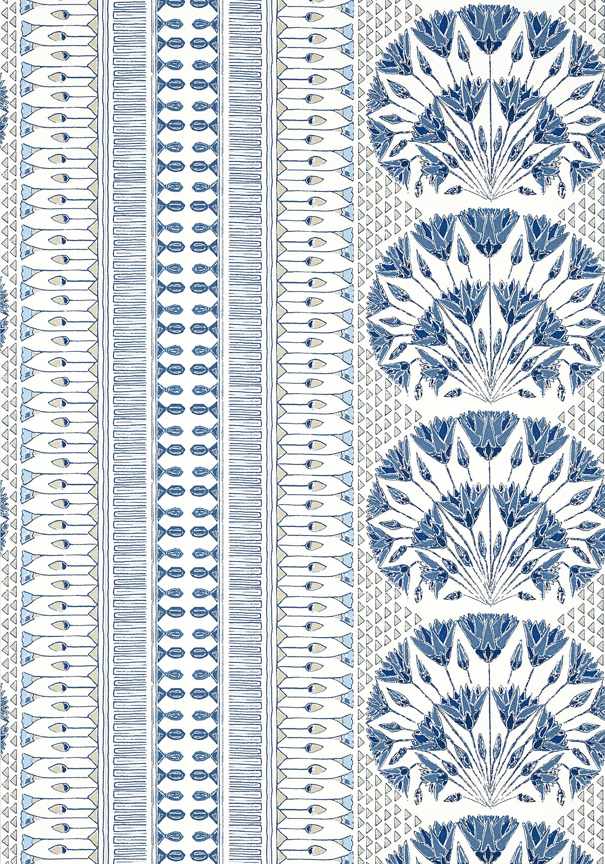 Anna French AT9624 CAIRO Blue and White Wallpaper