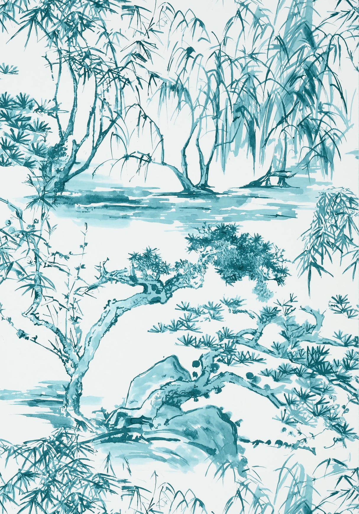 Anna French AT9827 KYOTO Robin's Egg Wallpaper