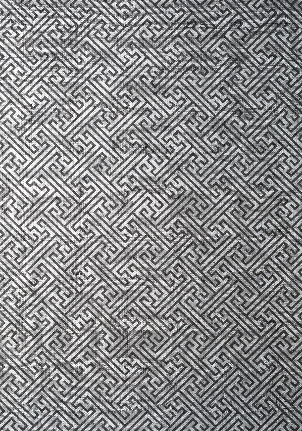 Anna French AT9842 CHARLOTTE RAFFIA Black and Metallic Silver Wallpaper