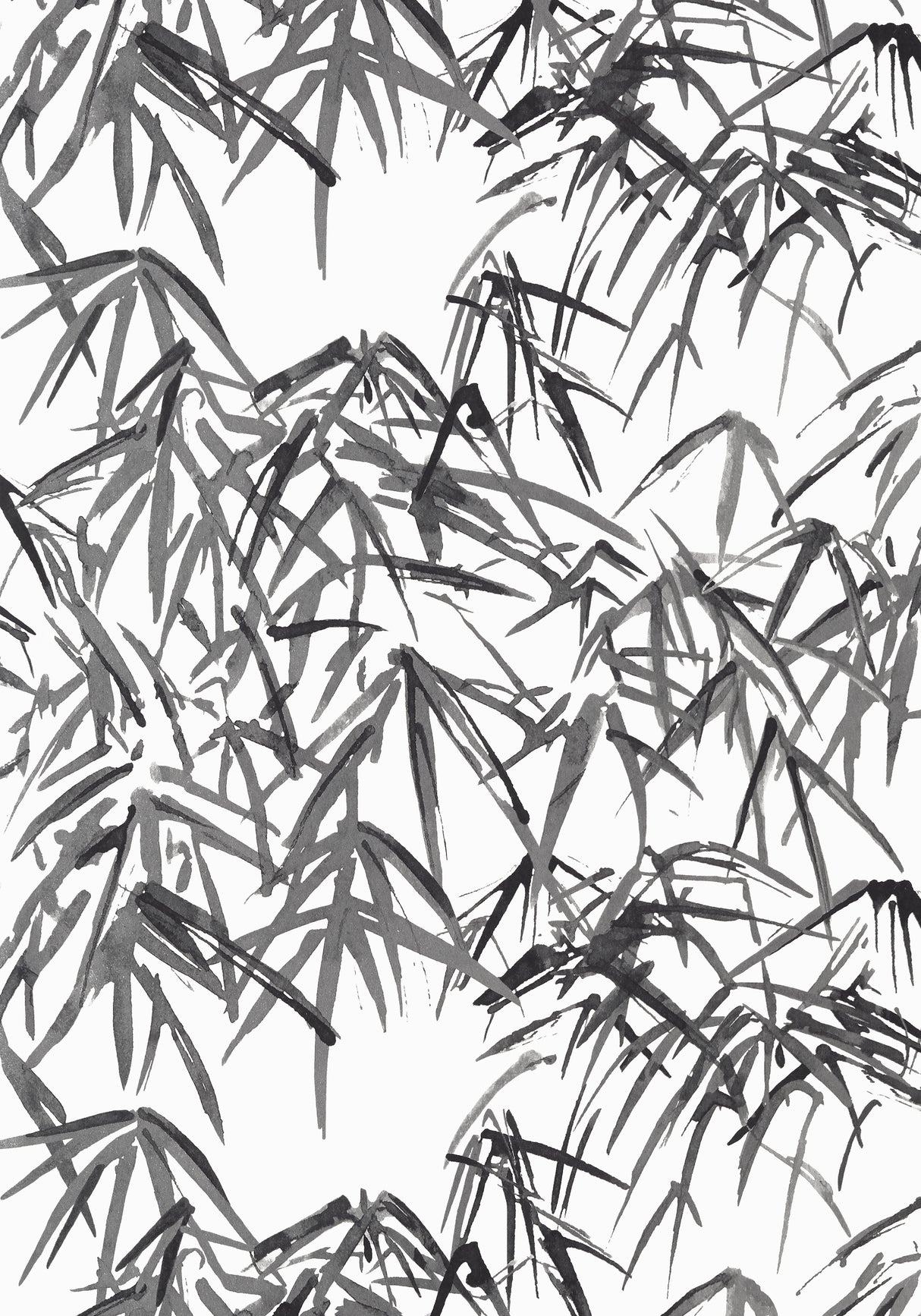 Anna French AT9870 KYOTO LEAVES Black Wallpaper