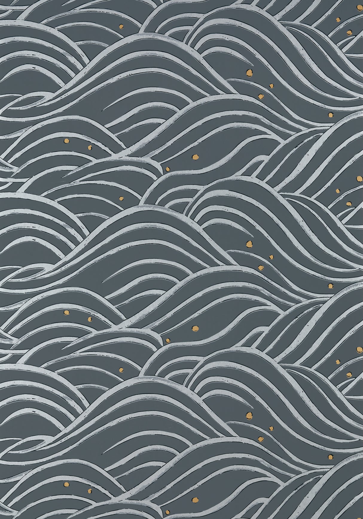 Anna French AT9876 WAVES Charcoal Wallpaper