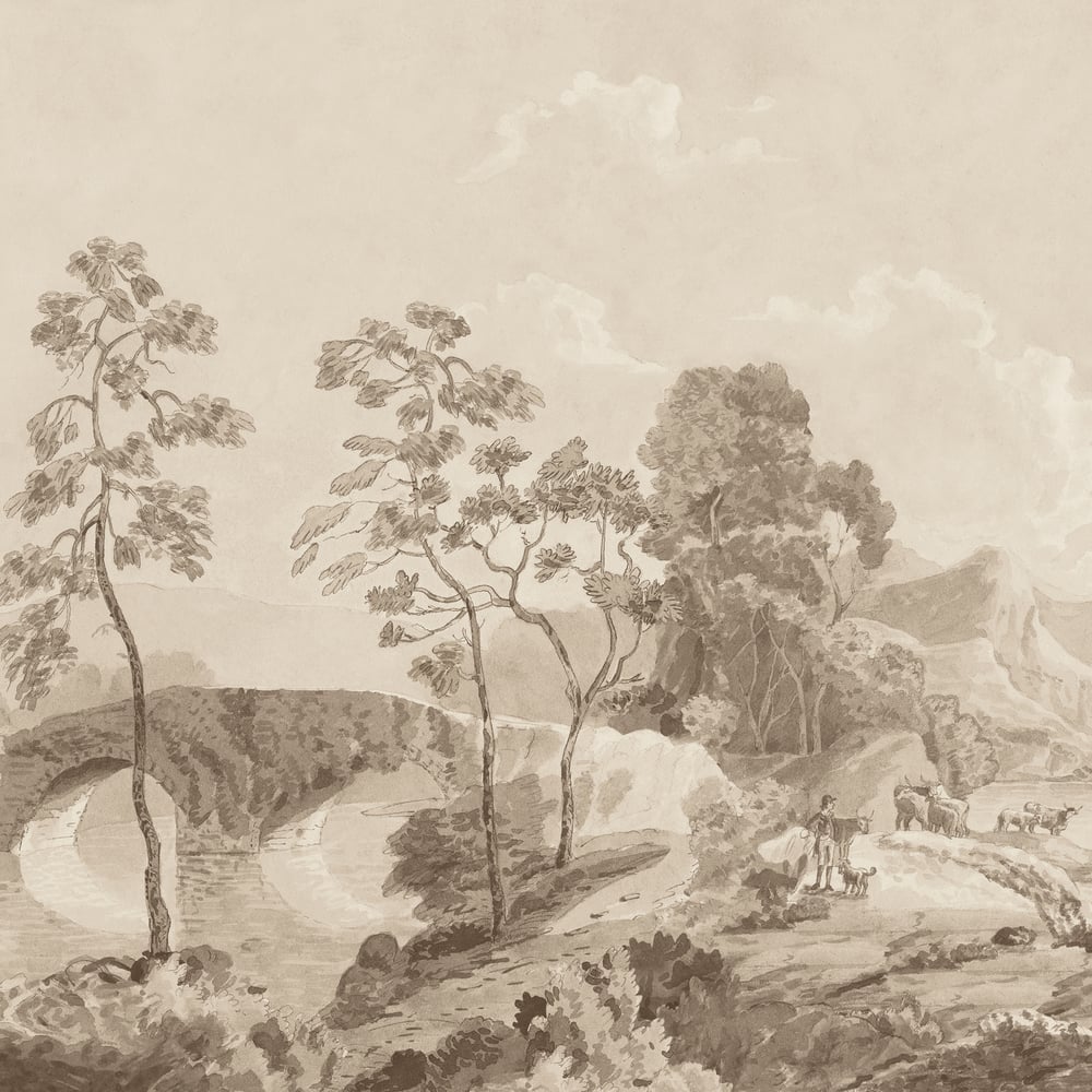 Anna French ATM24572 Sepia Mural - DEVON