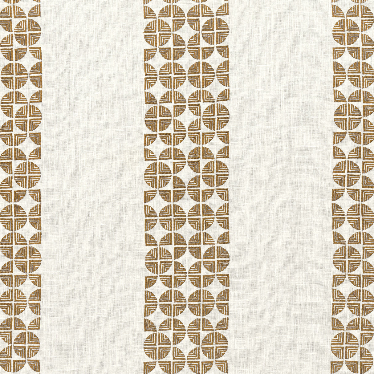 Anna French AW23127 FAIRMONT STRIPE EMBROIDERY Bronze Fabric