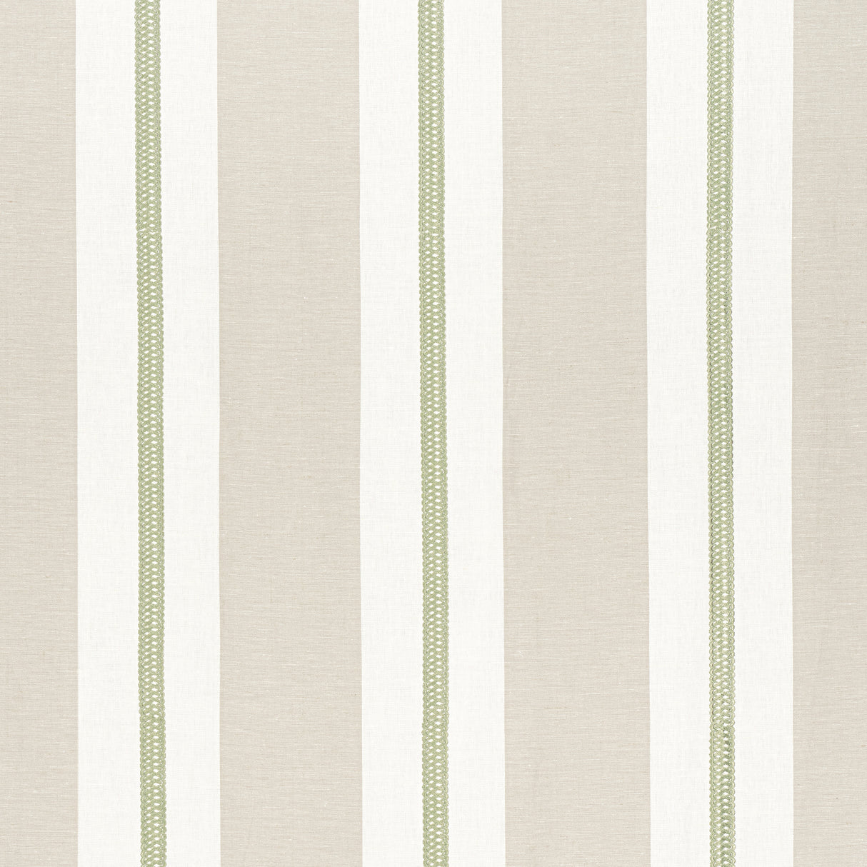 Anna French AW24532 ALDEN STRIPE EMBROIDERY Sage Fabric