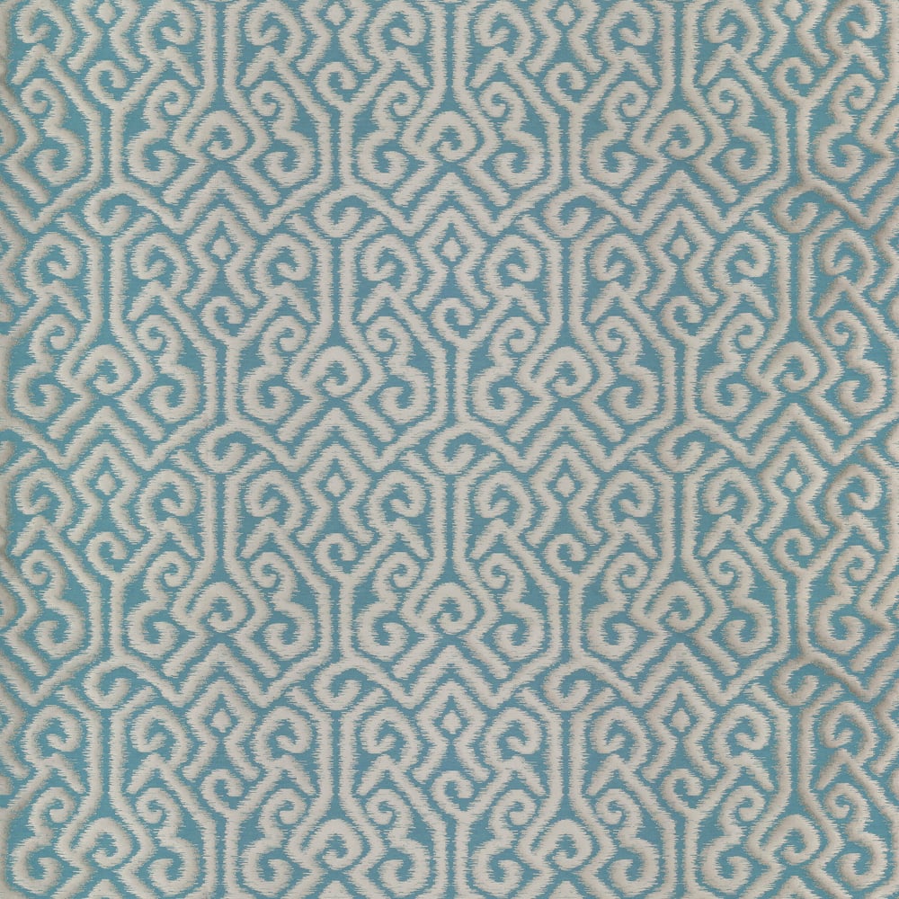 Anna French AW26115 RIVER MOON IKAT Aqua Fabric