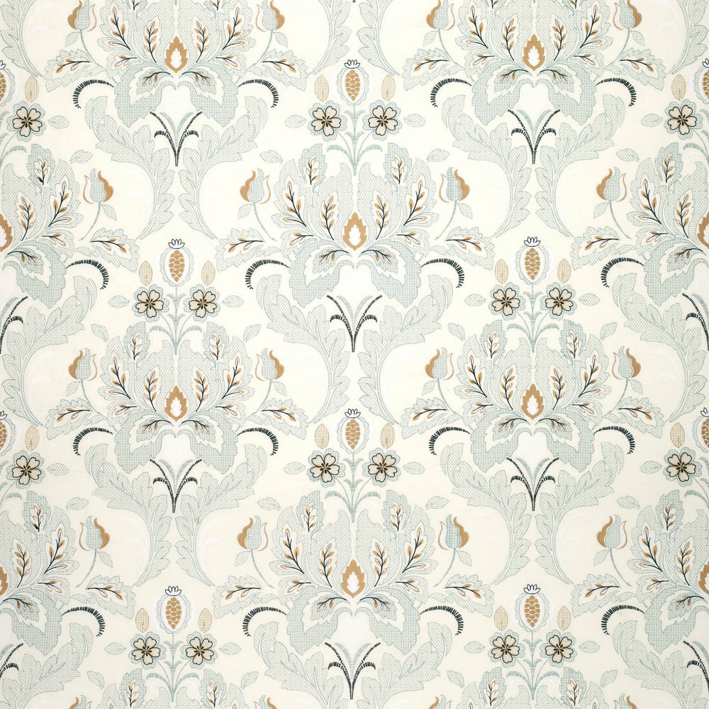 Anna French AW26117 TRUMPET EMBROIDERY Navy Fabric