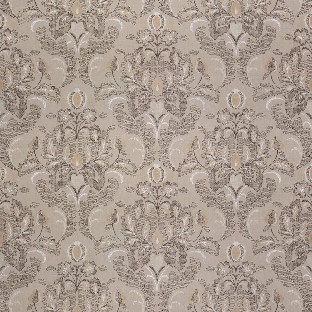 Anna French AW26118 TRUMPET EMBROIDERY Natural Fabric