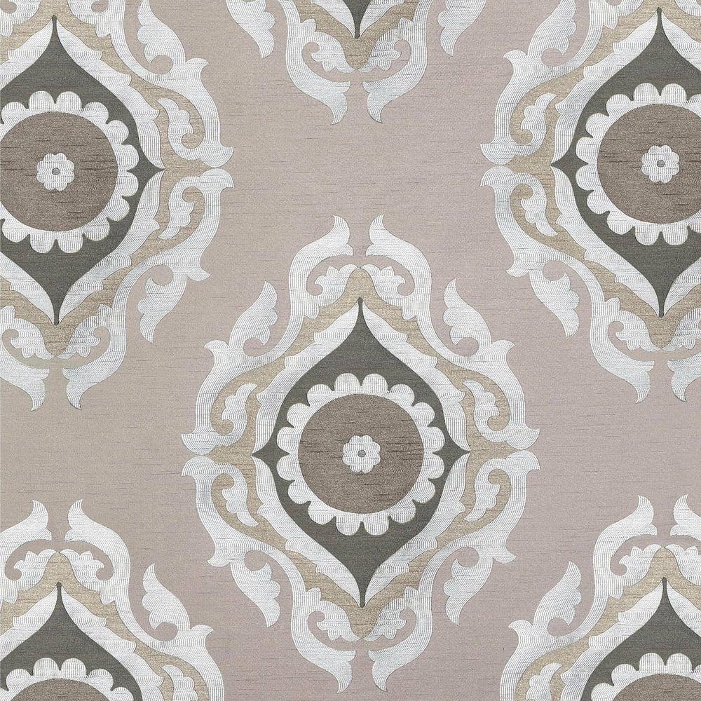 Anna French AW7879 FRENCH SUZANI Taupe and Grey Fabric