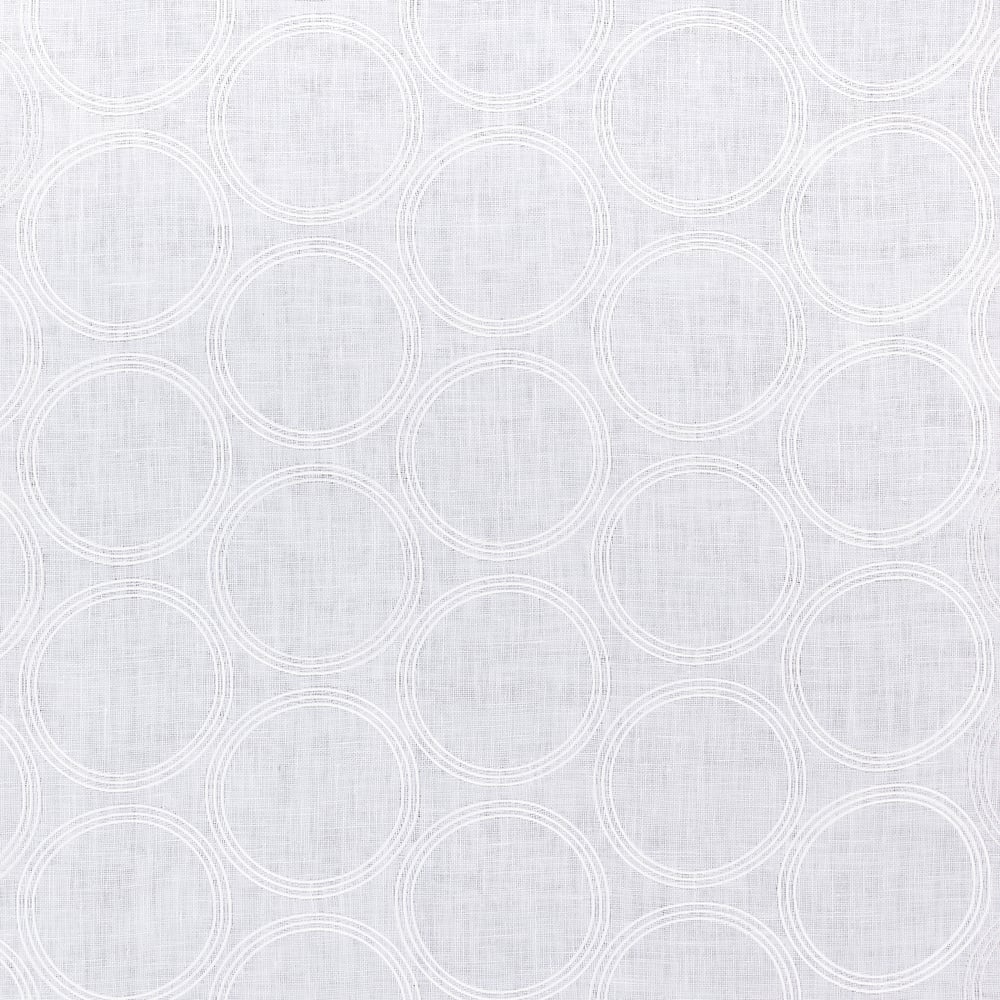 Anna French AW9120 MARBELLA CIRCLE EMBROIDERY White Fabric