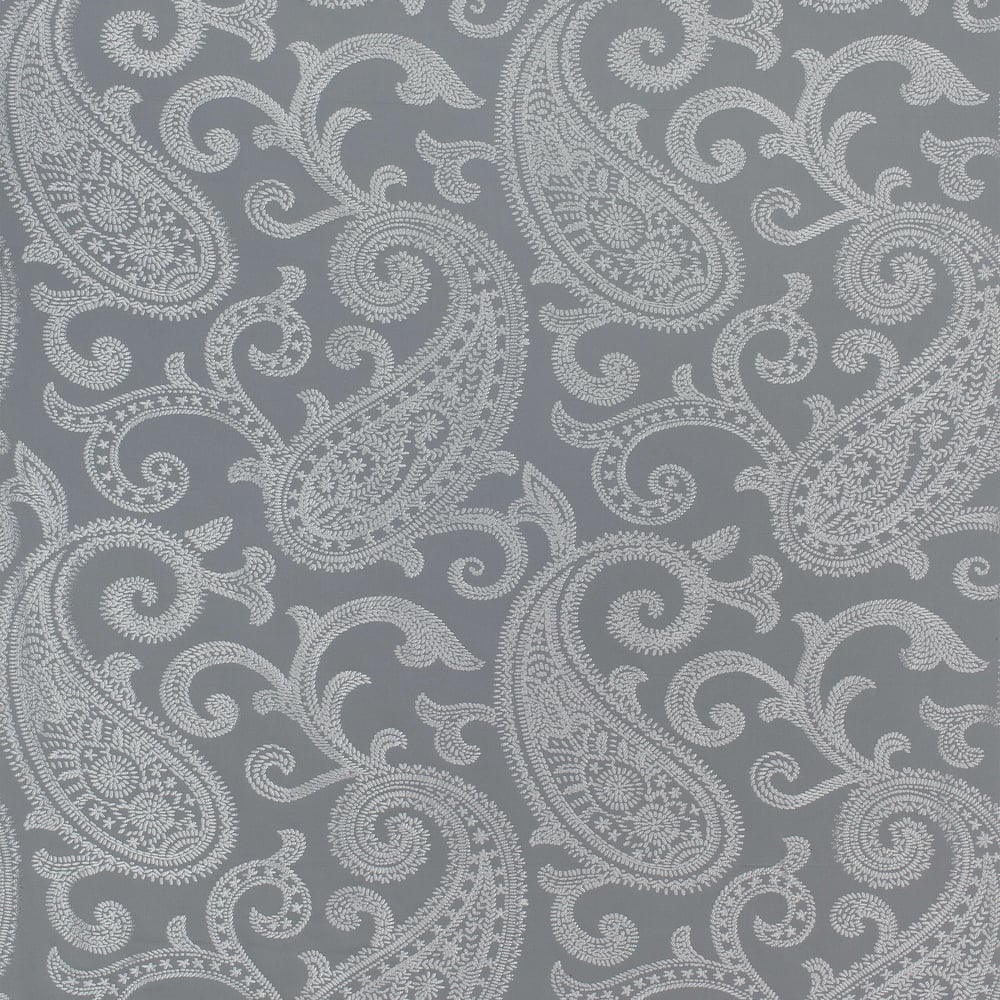 Anna French AW9130 BRADFORD PAISLEY Grey Fabric