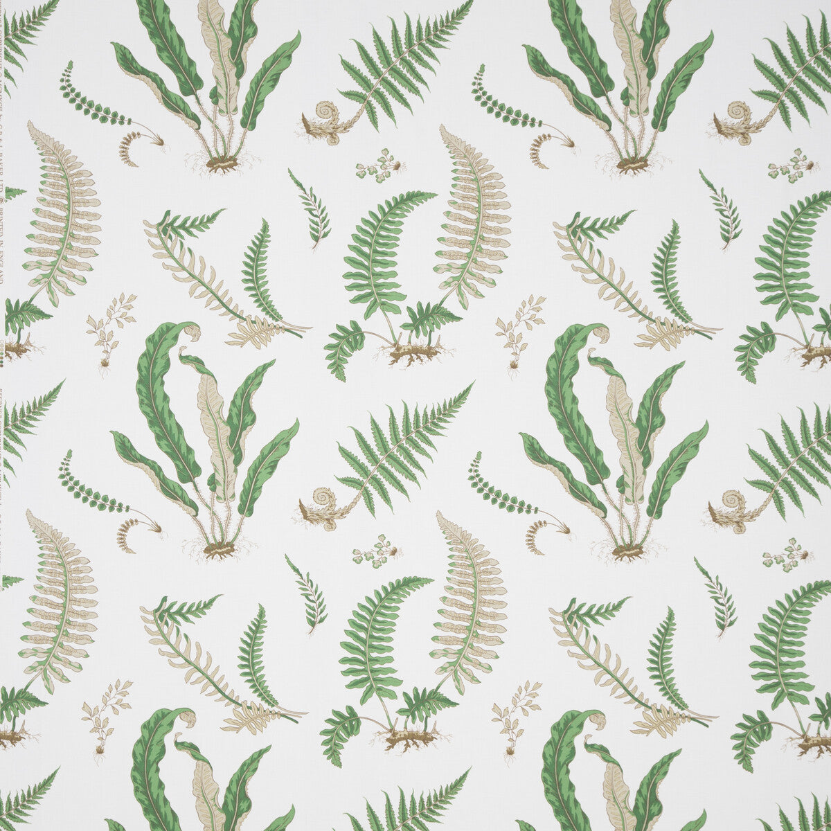 LEE JOFA B0860.01.0 FERNS PRINT SNOW Fabric - Eade's Wallpaper
