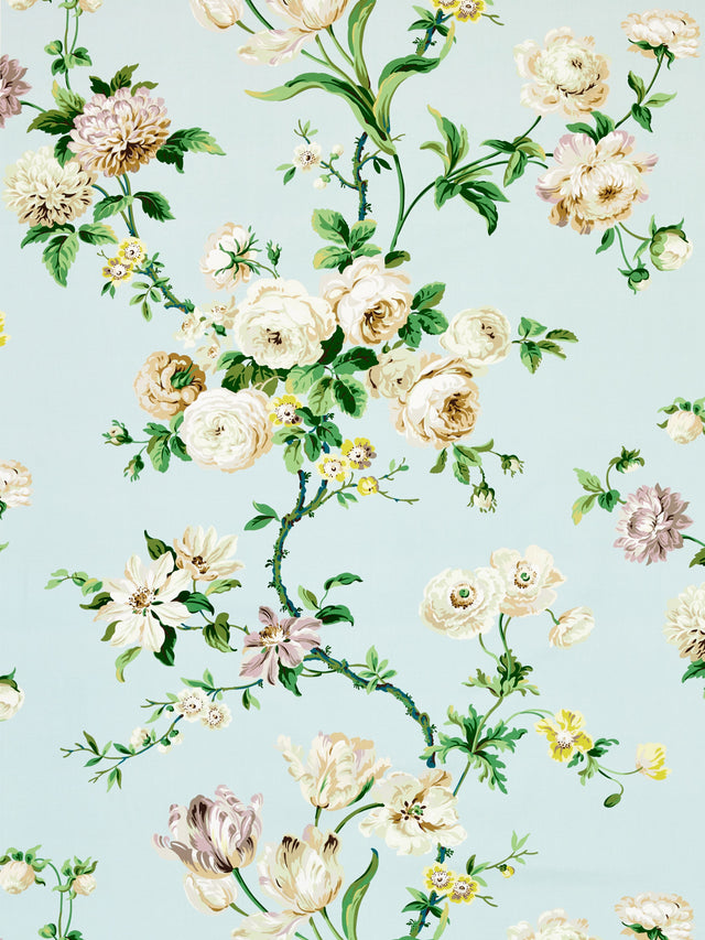 Scalamandre B0 00023506 CELADON BOTANICAL GARDEN Fabric - Eade's Wallpaper