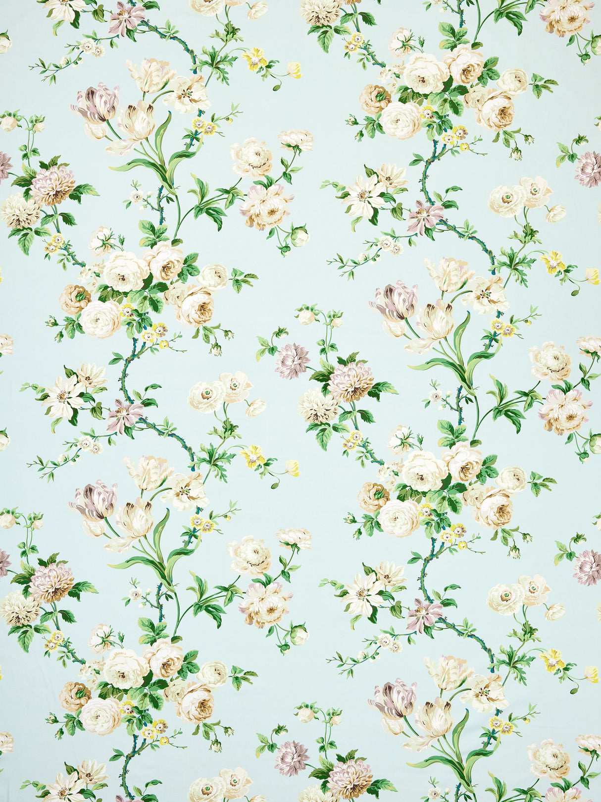 Scalamandre B0 00023506 CELADON BOTANICAL GARDEN Fabric - Eade's Wallpaper