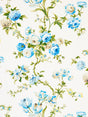 Scalamandre B0 00033506 PORCELAIN BLUE BOTANICAL GARDEN Fabric - Eade's Wallpaper