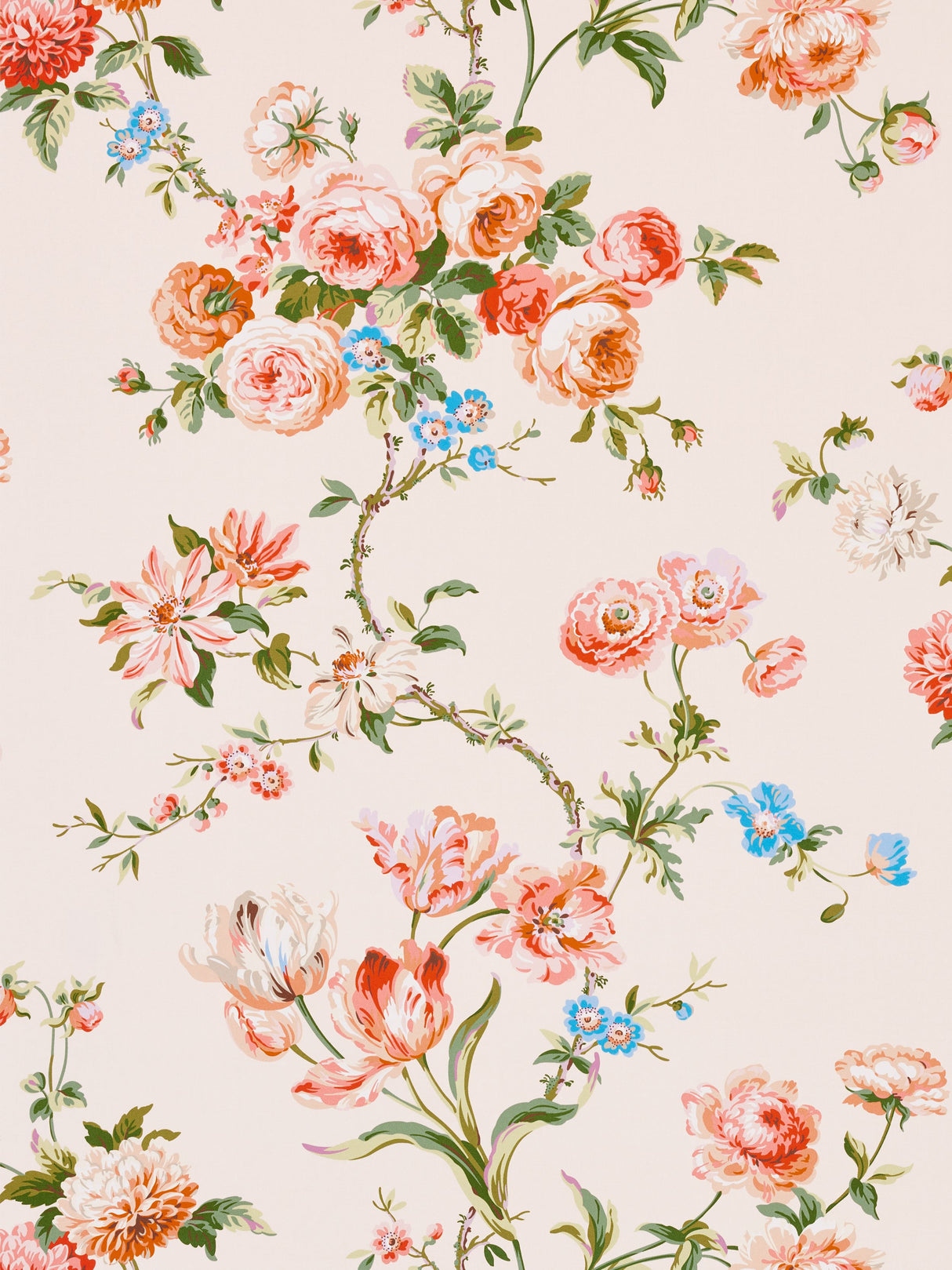 Scalamandre B0 00043506 ROSE QUARTZ BOTANICAL GARDEN Fabric - Eade's Wallpaper