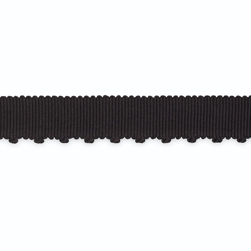 Schumacher B109-9 AMY PICOT-EDGE GROSGRAIN in BLACK Trim - S