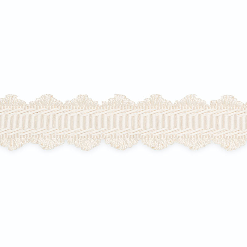 Schumacher B153-1 LEAH DOUBLE SCALLOPED BRAID in BLANC Trim