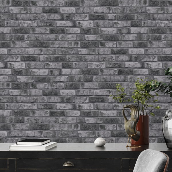Galerie BB51111 Grey Weathered Walls Motif - Eade's Wallpaper