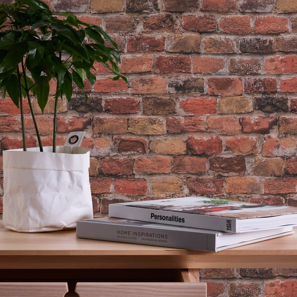 Galerie BB51115 Brown Orange Red Brickshire Residents Motif - Eade's Wallpaper