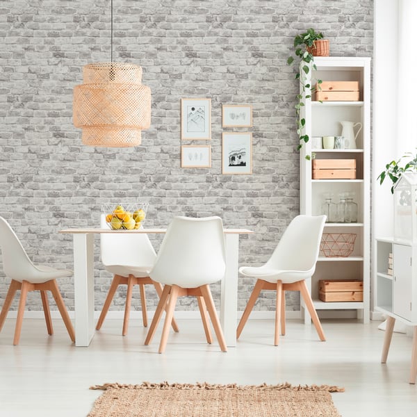 Galerie BB51118 Grey White Brickshire Residents Motif - Eade's Wallpaper