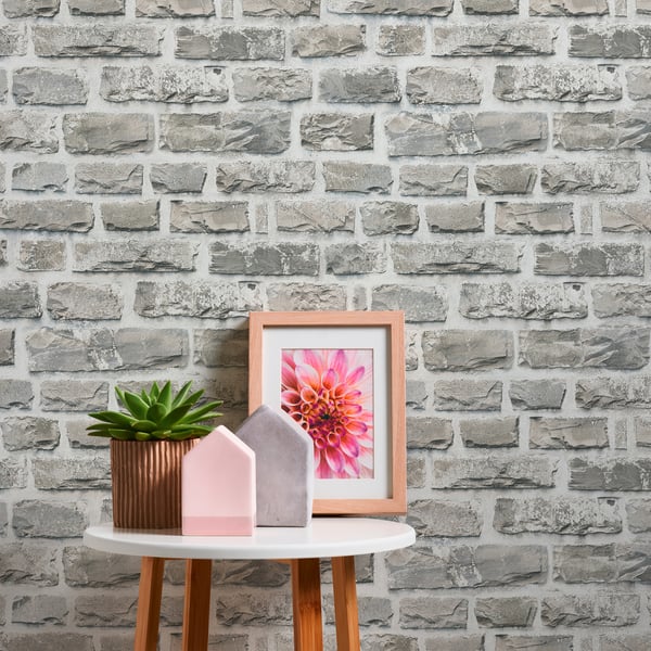 Galerie BB51122 Beige Multi-Colour Grey Stone Symphony Motif - Eade's Wallpaper