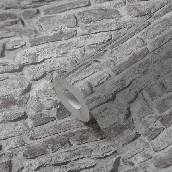 Galerie BB51125 Grey Stone Symphony Motif - Eade's Wallpaper