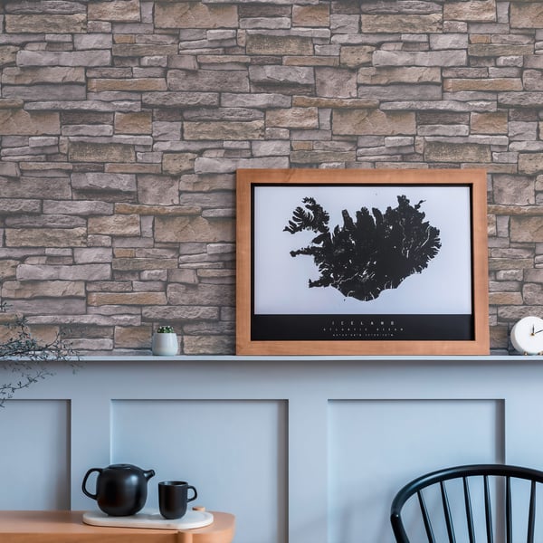 Galerie BB51135 Beige Brown Sandstone Splendour Motif - Eade's Wallpaper