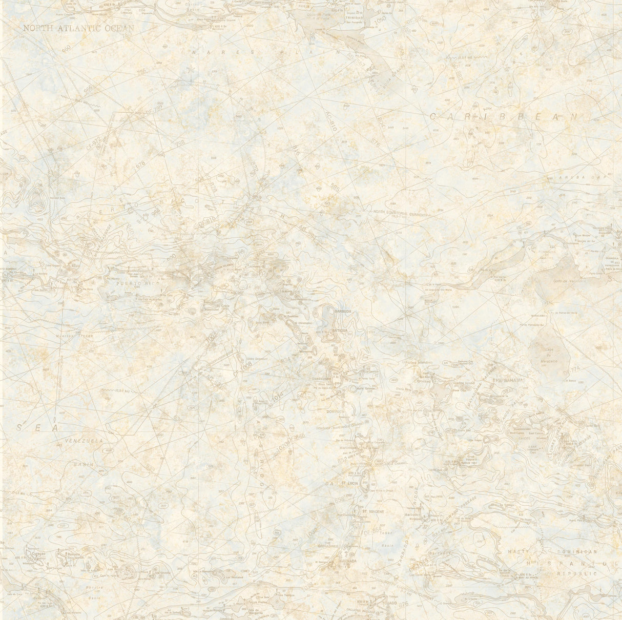 Chesapeake BBC16174 Mapped Blue Charts Wallpaper Wallpaper