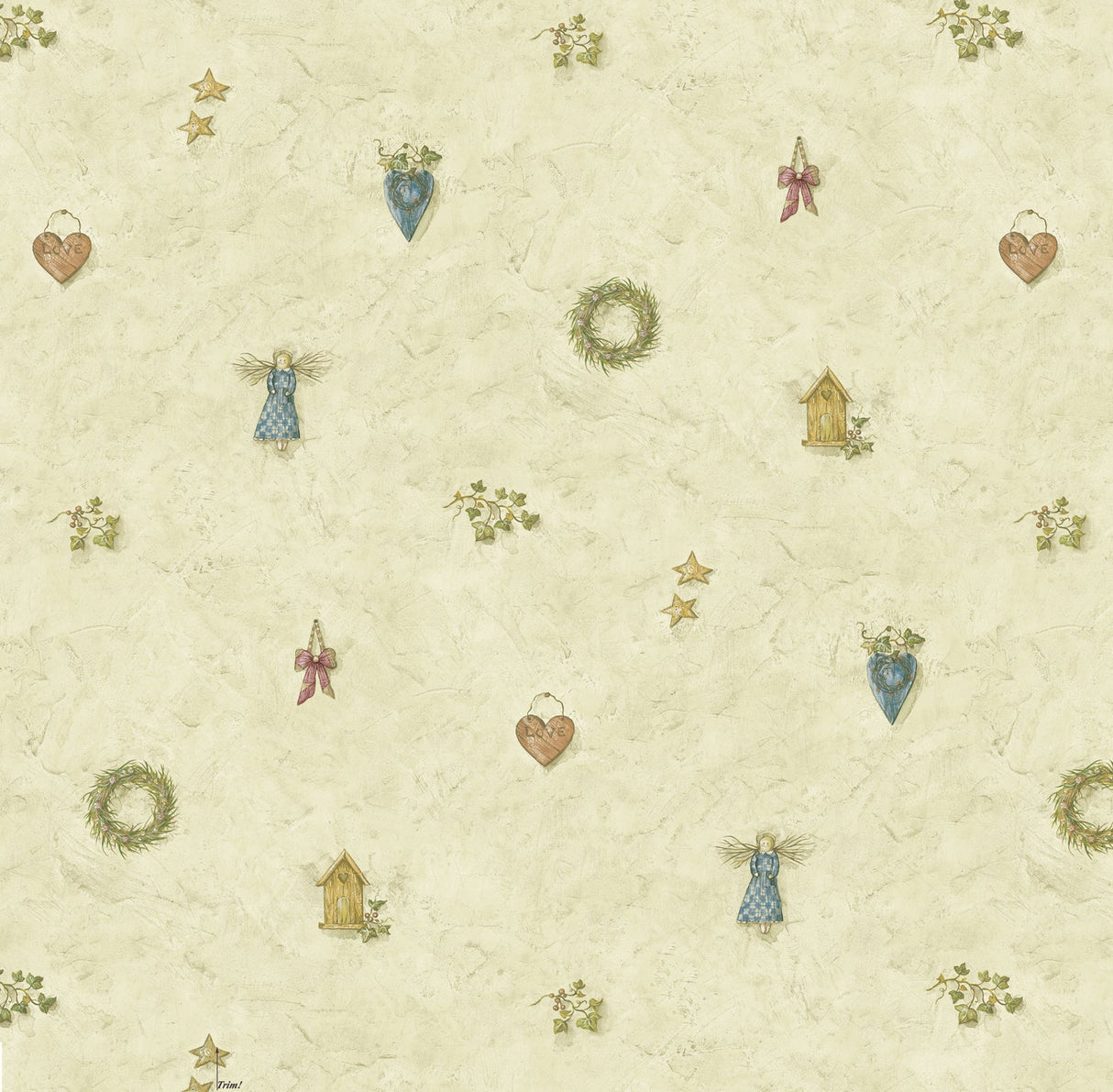 Chesapeake BBC21711 Mazy Blue Hearts Dolls Toss Wallpaper Wallpaper