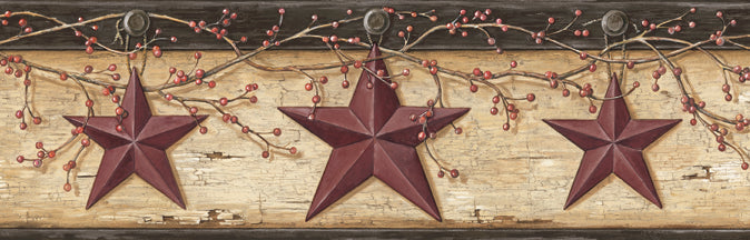 Chesapeake BBC44603B Graham Sand Rustic Star Trail Border