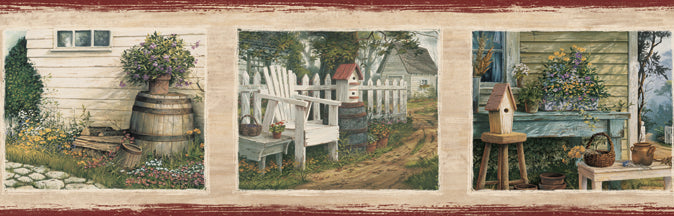 Chesapeake BBC44621B Yardley Red Bucks Country Portrait Border