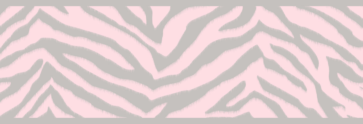 Chesapeake BBC46422B Mia Pink Faux Zebra Stripes Border