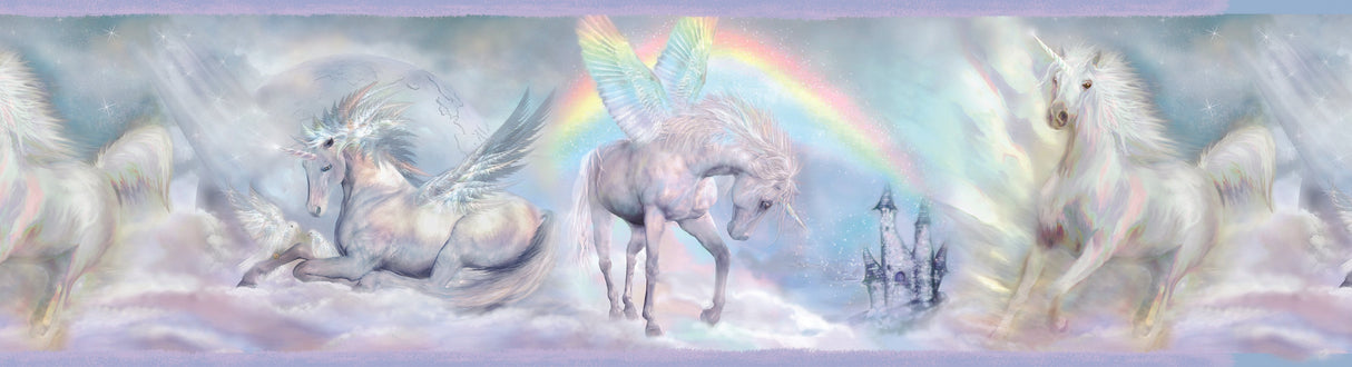 Chesapeake BBC46442B Farewell Blue Unicorn Dreams Portrait Border