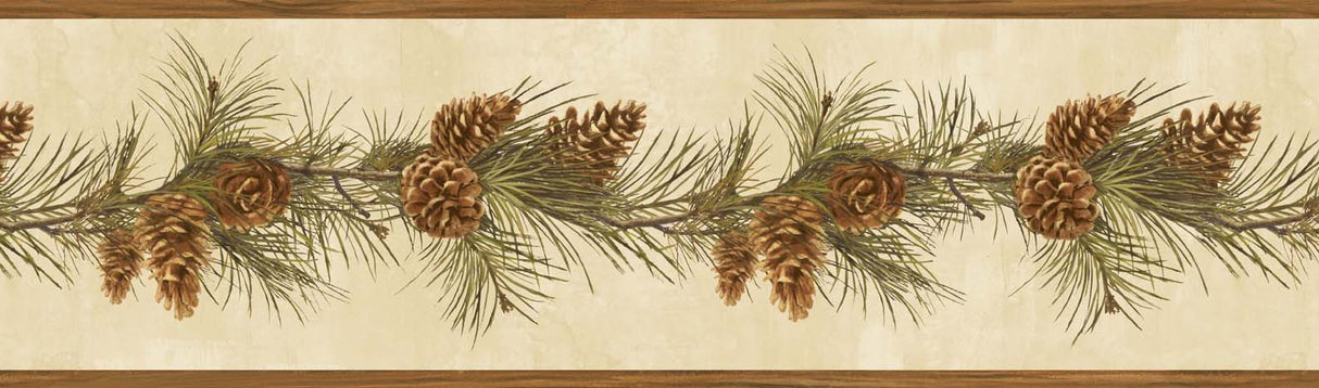 Chesapeake BBC48401B Fleming Sand Pine Boughs Trail Border