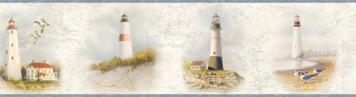 Chesapeake BBC48422B Arya White Lighthouse Coast Border