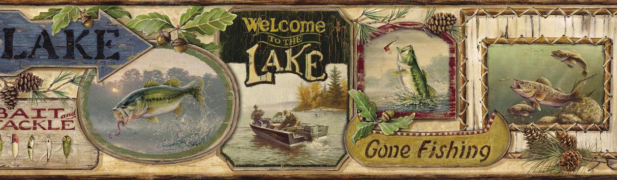 Chesapeake BBC48441B Skippy Sand Fishing Signs Portrait Border