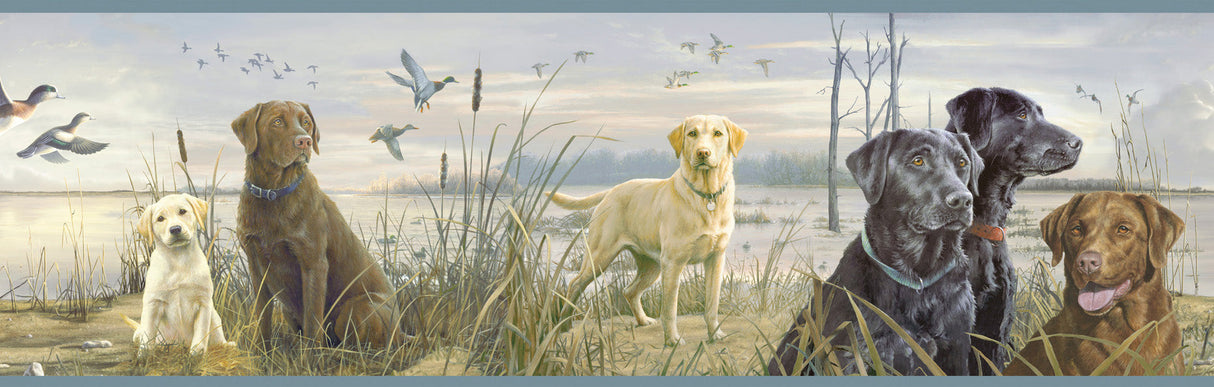 Chesapeake BBC48452B Trusty Blue Labs Portrait Border