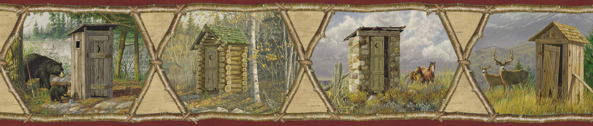 Chesapeake BBC48552B Augustus Red Privy Collection Portrait Border