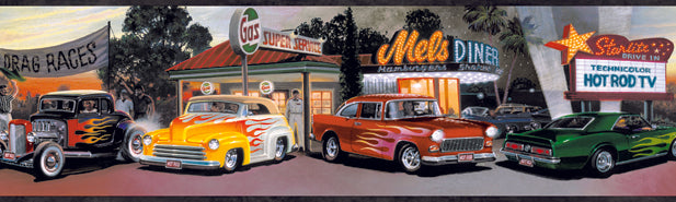 Chesapeake BBC50142B Dean Red Hot Rods Portrait Border