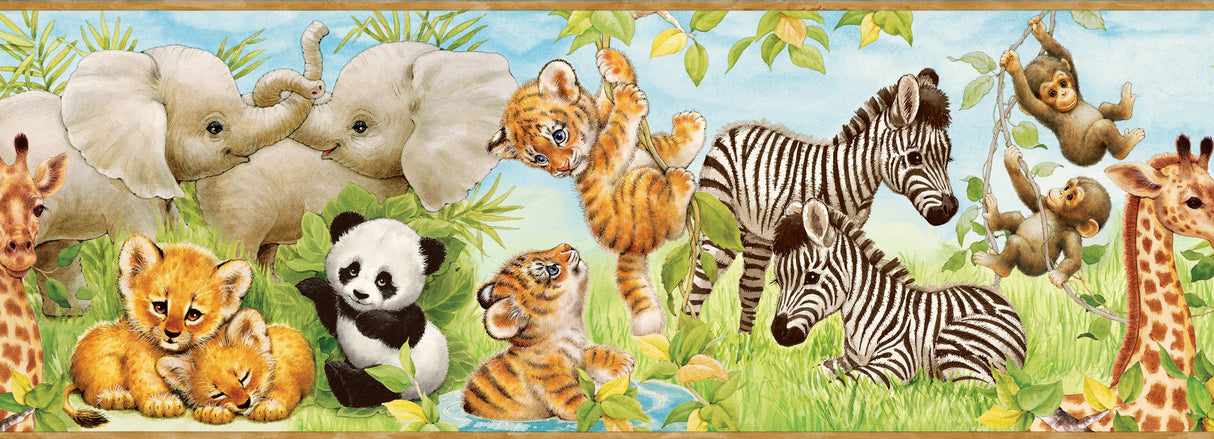 Chesapeake BBC83002B Deirdre Green Jungle Pals Portrait Border