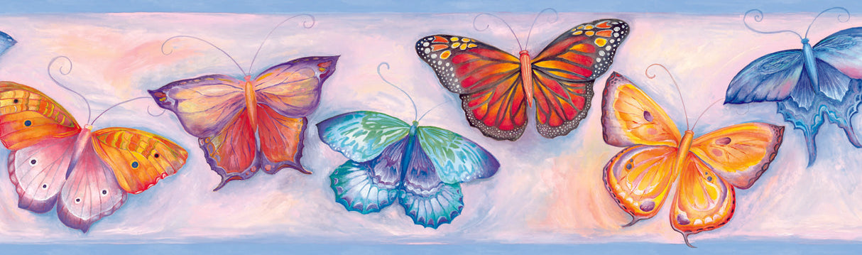 Chesapeake BBC92141B Samantha Blue Butterfly Breeze Trail Border