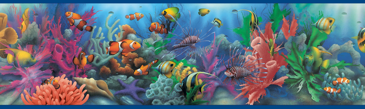 Chesapeake BBC92341B Flip Blue Aquarium Portrait Border
