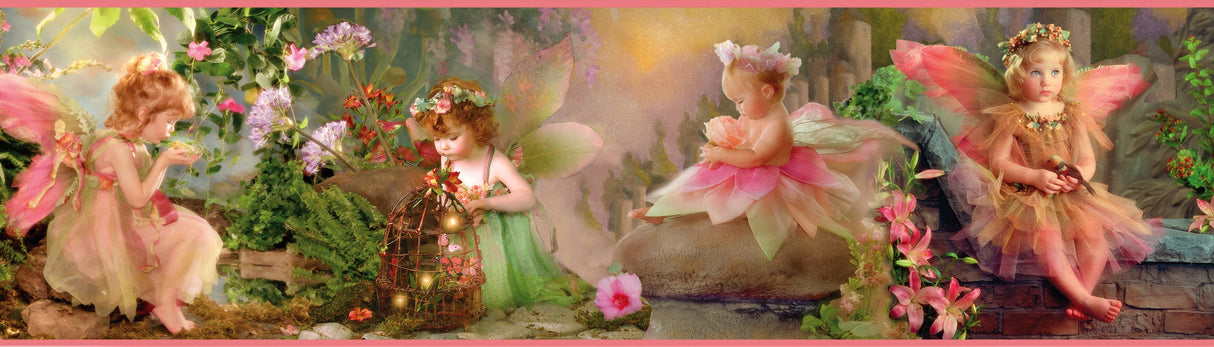 Chesapeake BBC94081B Esmeralda Pink Fairyland Portrait Border