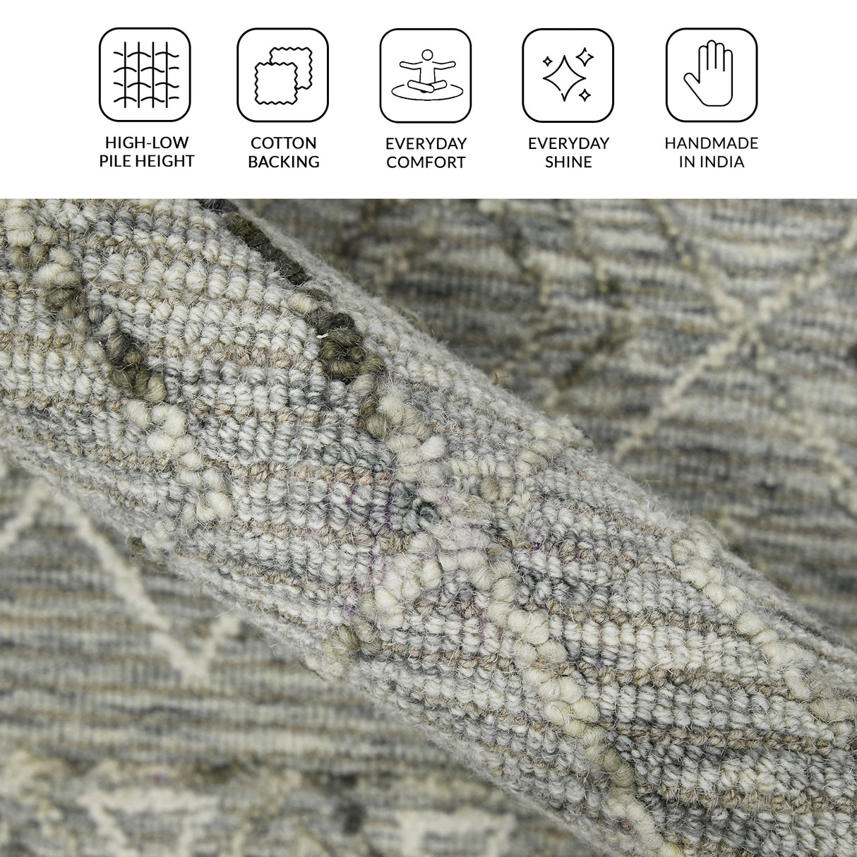 Amer Rugs BER-2 Berlin Farmhouse Geometric Area Rug