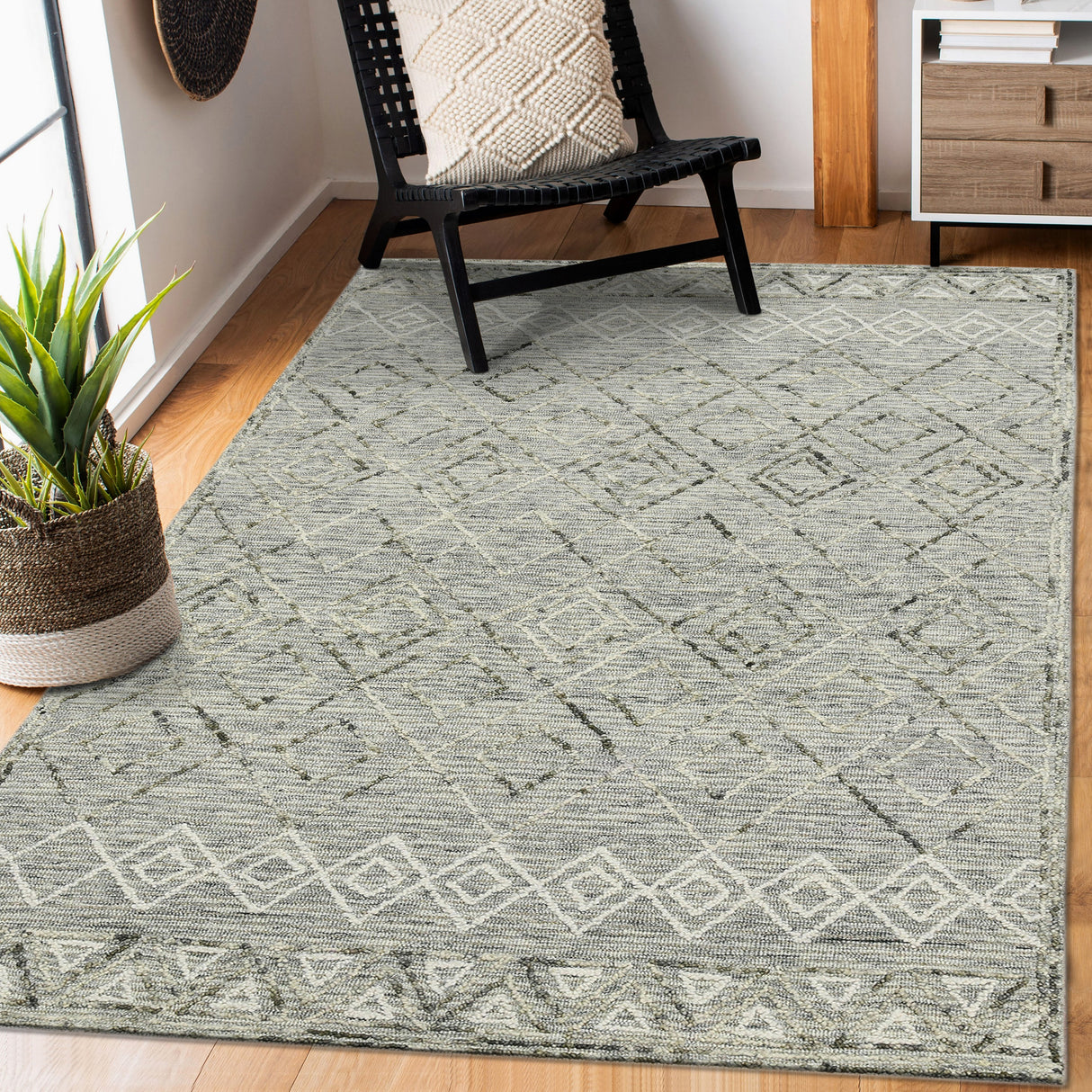 Amer Rugs BER-2 Berlin Farmhouse Geometric Area Rug