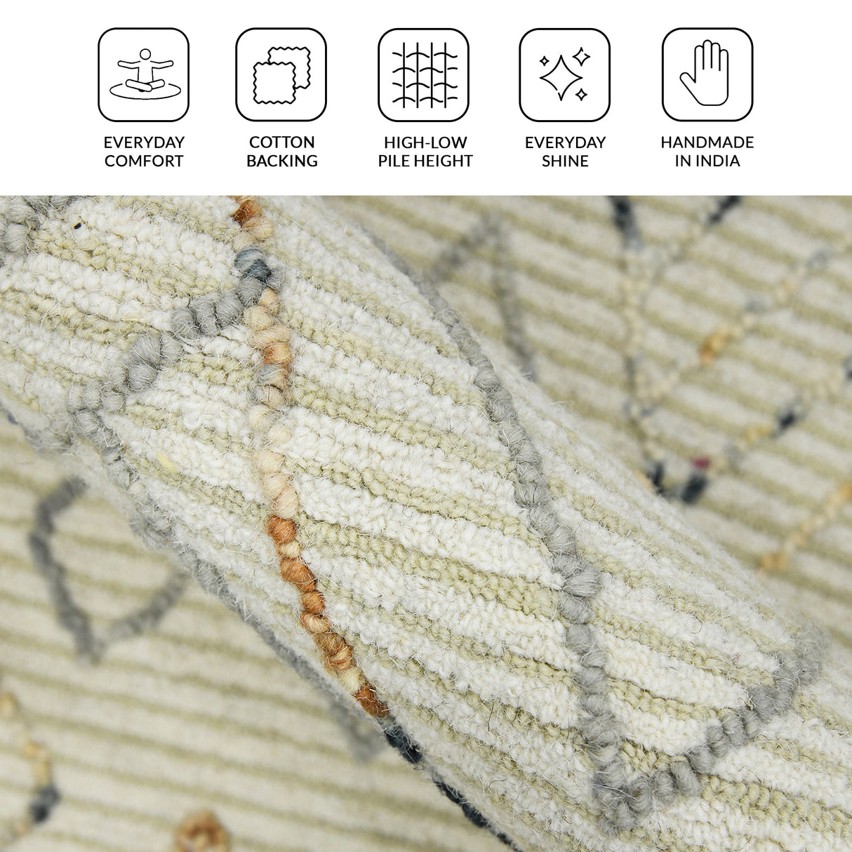 Amer Rugs BER-3 Berlin Farmhouse Geometric Area Rug