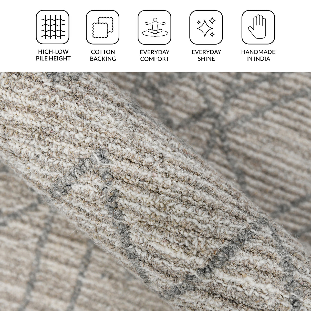 Amer Rugs BER-4 Berlin Farmhouse Geometric /Beige Area Rug