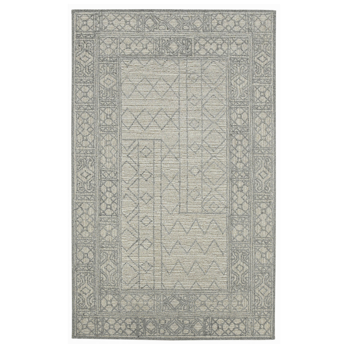 Amer Rugs BER-4 Berlin Farmhouse Geometric /Beige Area Rug
