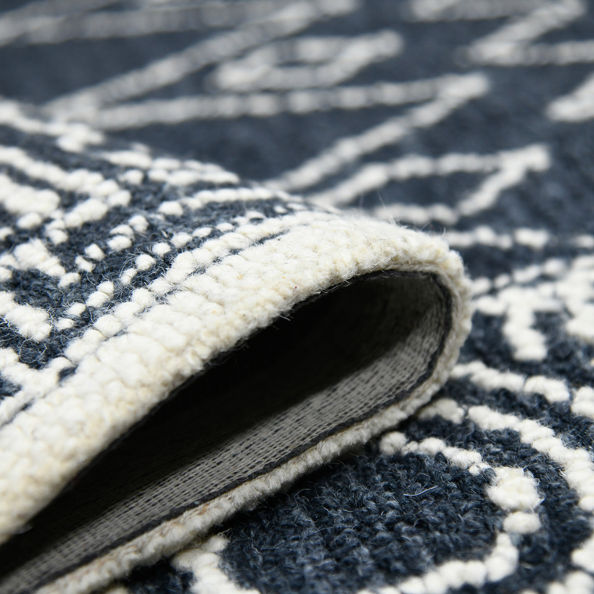 Amer Rugs BER-6 Berlin Farmhouse Geometric /White Area Rug