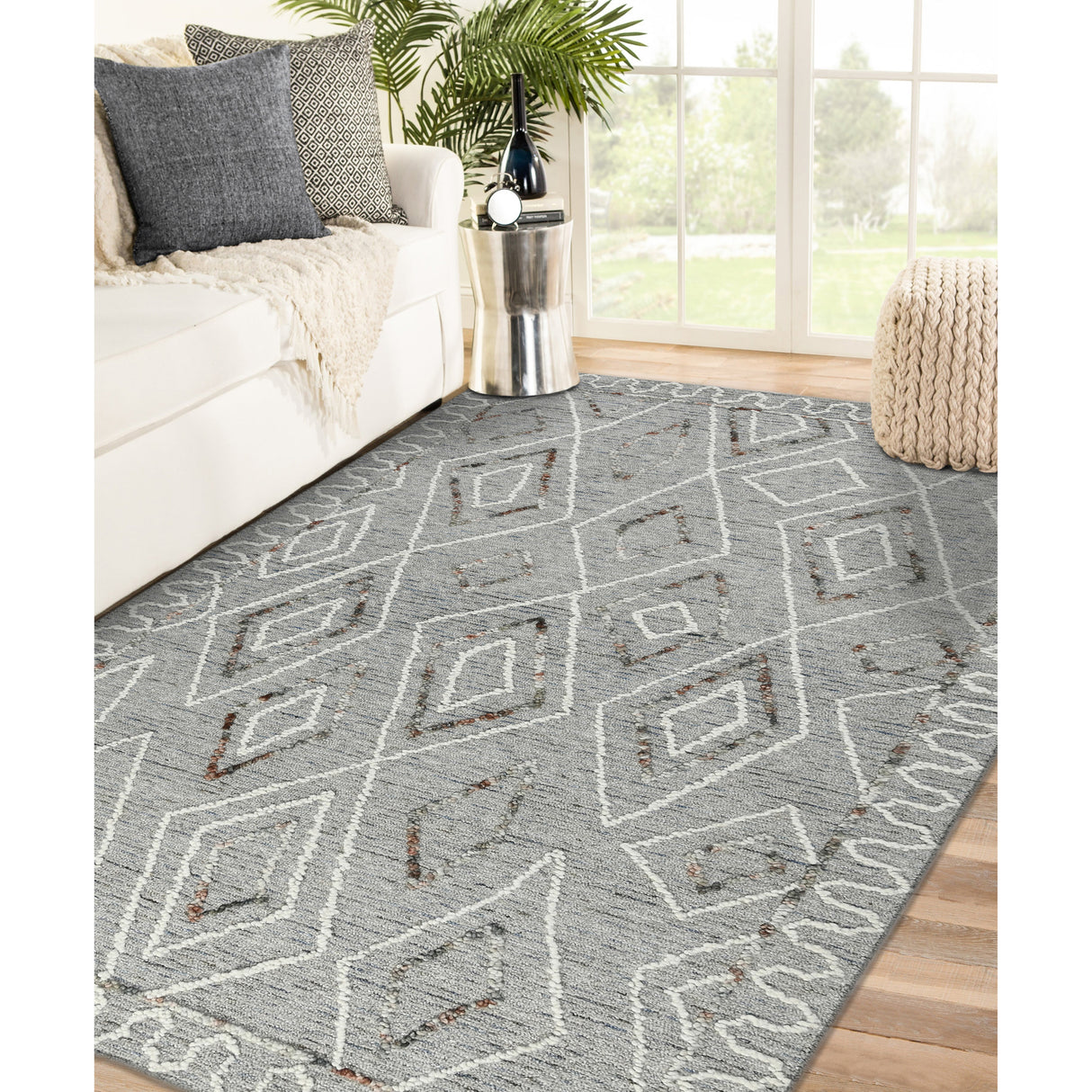 Amer Rugs BER-7 Berlin Farmhouse Geometric Area Rug